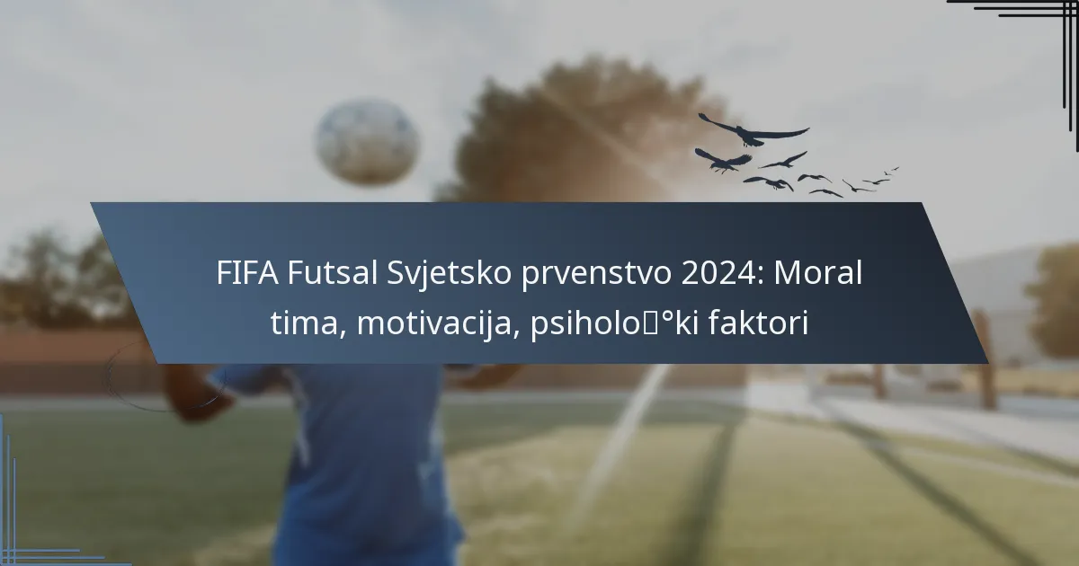 FIFA Futsal Svjetsko prvenstvo 2024: Moral tima, motivacija, psihološki faktori