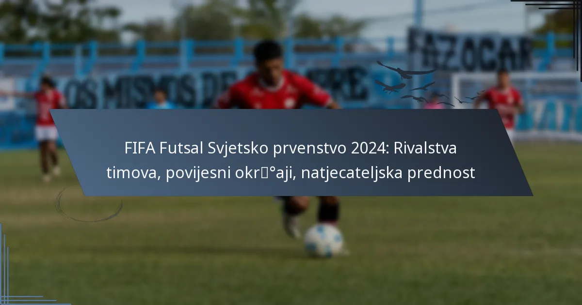 FIFA Futsal Svjetsko prvenstvo 2024: Rivalstva timova, povijesni okršaji, natjecateljska prednost