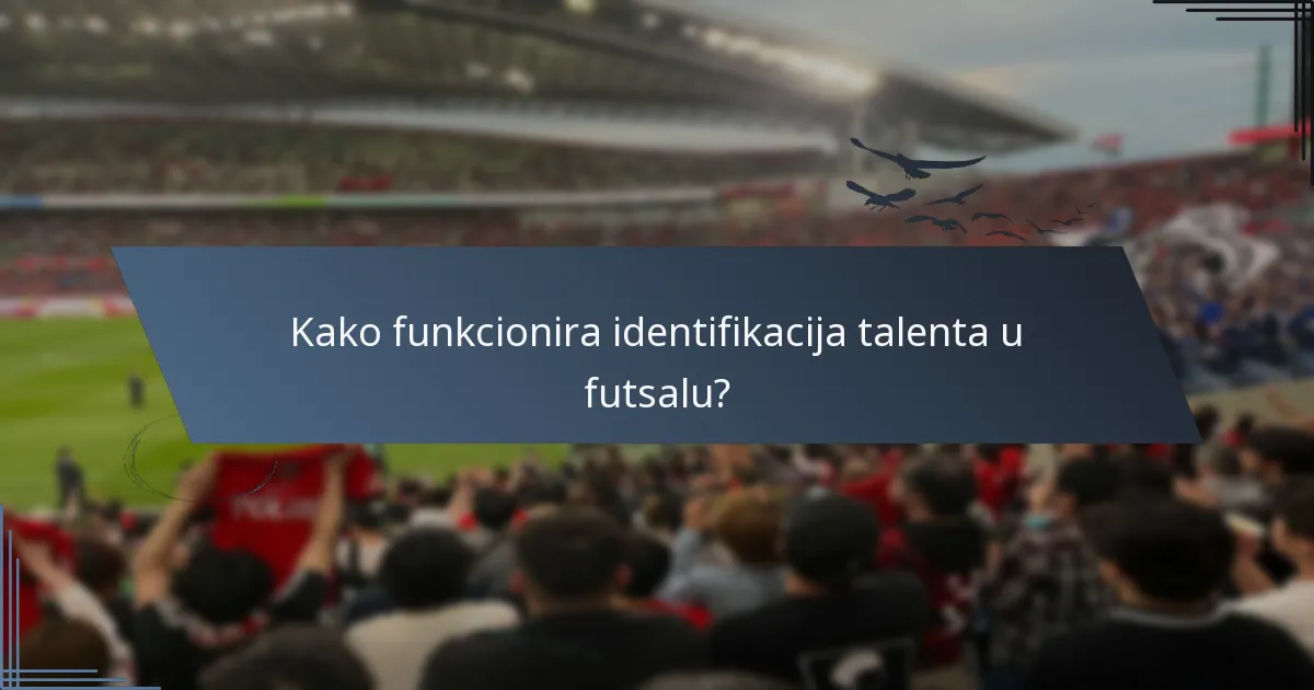 Kako funkcionira identifikacija talenta u futsalu?
